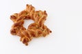 Challah bread shaped as David's star Royalty Free Stock Photo