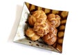 Challah in decorated plate Royalty Free Stock Photo