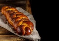 Challah or Hala is a traditional jewish sweet fresh sabbath bread loaf.