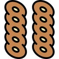 Challah icon, Bakery and baking related vector Royalty Free Stock Photo