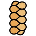 Challah icon, Bakery and baking related vector Royalty Free Stock Photo