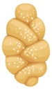 Challah icon. Jewish braided bread. Cartoon bakery Royalty Free Stock Photo