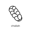 Challah icon. Trendy modern flat linear vector Challah icon on w Royalty Free Stock Photo