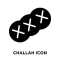 Challah icon vector isolated on white background, logo concept o Royalty Free Stock Photo