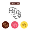 Challah isolated line icon. Royalty Free Stock Photo