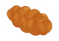 Challah vector icon. Holiday jewish braided loaf, shabbat bread. Food illustration
