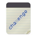 Challenge Lettering on Notebook Template