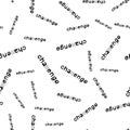 Challenge Lettering Seamless Pattern