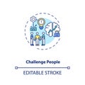 Challenge people concept icon