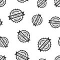 Challenge rubber stamp seamless pattern background. Business con