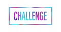 Challenge. web sign icon lettering banner illustration