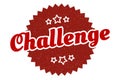 challenge sign. challenge vintage retro label.