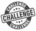 challenge stamp. challenge label. round grunge sign