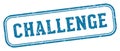 challenge stamp. challenge rectangular stamp on white background