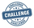 challenge stamp. challenge round grunge sign.