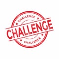 Challenge stamp on white background.