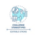 Challenge stereotypes concept icon