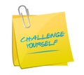 Challenge yourself post message illustration