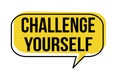 Challenge yourself speech bubble