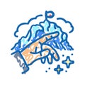 challenge yourself succes icon doodle illustration
