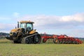 Challenger MT765C Tracked Agricultural Tractor and Cultivator