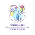 Challenger sale concept icon