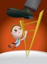 Challenges of Climbing the Corporate Ladder Royalty Free Stock Photo
