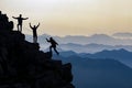 Challenging mountains and success concept Royalty Free Stock Photo