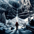 A challenging path through the mountains Royalty Free Stock Photo
