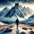 A challenging path through the mountains Royalty Free Stock Photo