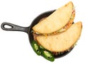 Chalupa in Skillet with Beans and Jalapeno