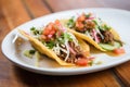 chalupa with spicy beef and drizzled sauce Royalty Free Stock Photo