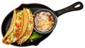 Chalupas and Pinto Beans in Skillet Royalty Free Stock Photo