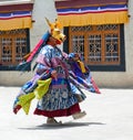 Cham Dance in Lamayuru Gompa in Ladakh, North India Royalty Free Stock Photo