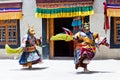 Cham Dance in Lamayuru Gompa in Ladakh, North India Royalty Free Stock Photo