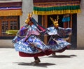 Cham Dance in Lamayuru Gompa in Ladakh, North India Royalty Free Stock Photo