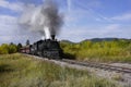 Chama, New Mexico, USA September 28, 2021: Cumbres and Toltec Scenic Railroad through New Mexico and Colorado