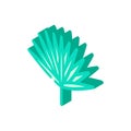chamaerops tropical leaf isometric icon vector illustration Royalty Free Stock Photo