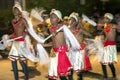 Chamara Dancers perform along the streets of Kandy during the Esala Perahera in Sri Lanka.