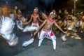 Chamara Dancers perform along the streets of Kandy during the Esala Perahera in Sri Lanka.