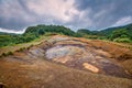 Chamarel seven coloured earths on Mauritius island. Royalty Free Stock Photo