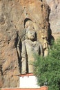 Chamba Statue in Mulbekh. Royalty Free Stock Photo