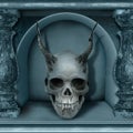 Chamber of Skulls Poster Artwork Original Background Texture