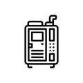 Black line icon for Chambers, generators and room