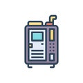 Color illustration icon for Chambers, generators and power