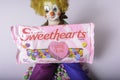 Sweethearts conversation candy hearts Royalty Free Stock Photo
