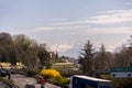 Scenic view from the Alp Mountains in the border of France and Italy