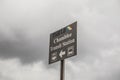 Marta Chamblee Transit Station sign with dark clouds