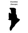 Chamblee outline map Royalty Free Stock Photo