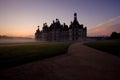 Chambord Castle at sunrise, Loir-et-Cher, Centre, France Royalty Free Stock Photo